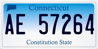 CT license plate AE57264
