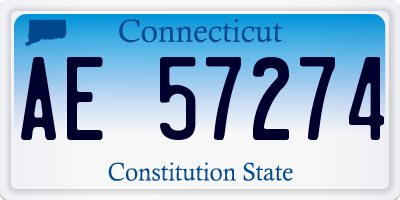 CT license plate AE57274