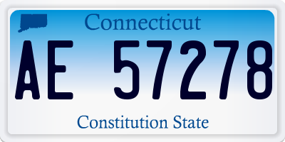 CT license plate AE57278