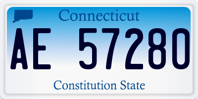 CT license plate AE57280