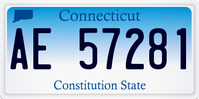 CT license plate AE57281