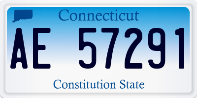 CT license plate AE57291