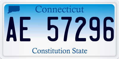 CT license plate AE57296