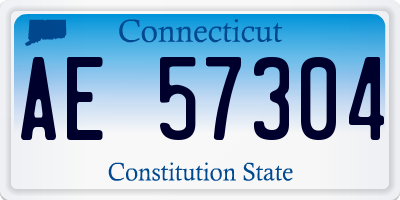 CT license plate AE57304