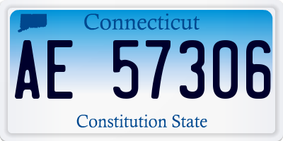 CT license plate AE57306