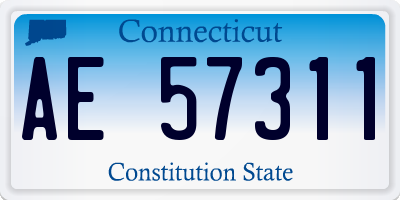 CT license plate AE57311