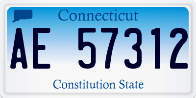 CT license plate AE57312