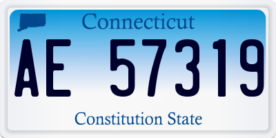 CT license plate AE57319