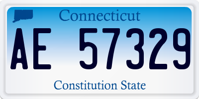 CT license plate AE57329