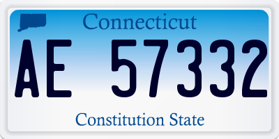 CT license plate AE57332