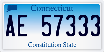 CT license plate AE57333