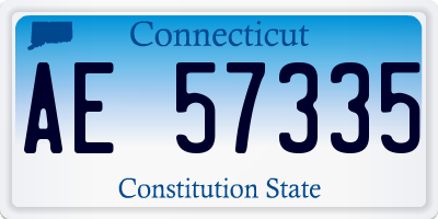 CT license plate AE57335