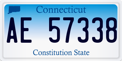 CT license plate AE57338
