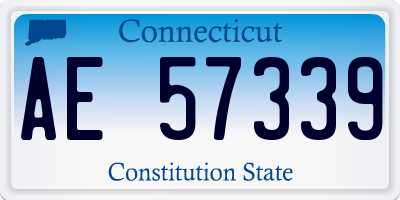 CT license plate AE57339