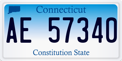 CT license plate AE57340