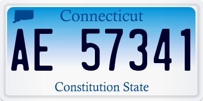 CT license plate AE57341