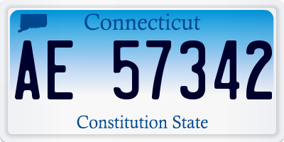 CT license plate AE57342