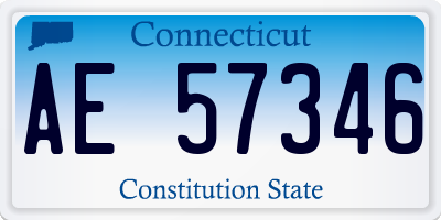 CT license plate AE57346