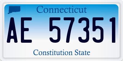 CT license plate AE57351