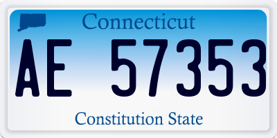 CT license plate AE57353