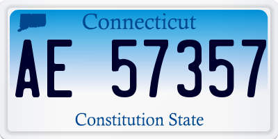 CT license plate AE57357