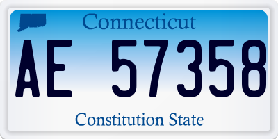 CT license plate AE57358