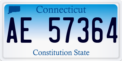 CT license plate AE57364