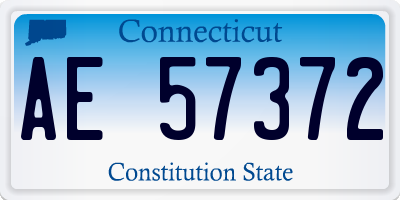 CT license plate AE57372