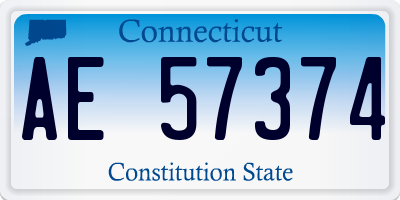 CT license plate AE57374