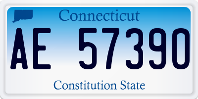 CT license plate AE57390