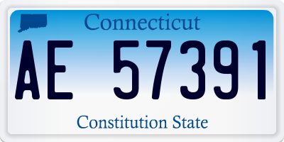 CT license plate AE57391