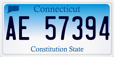 CT license plate AE57394