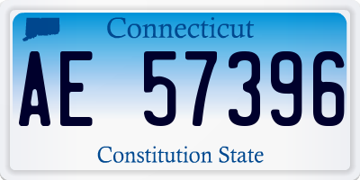 CT license plate AE57396