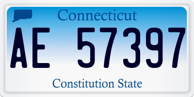 CT license plate AE57397