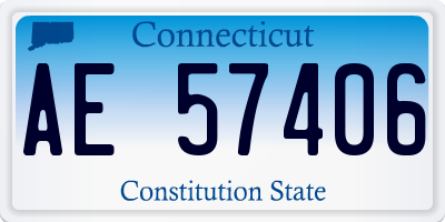 CT license plate AE57406