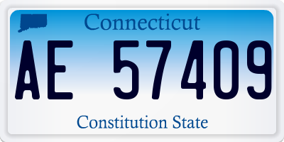 CT license plate AE57409