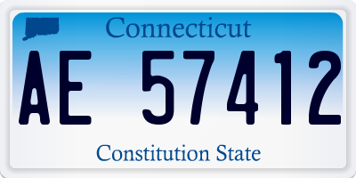 CT license plate AE57412
