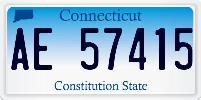 CT license plate AE57415
