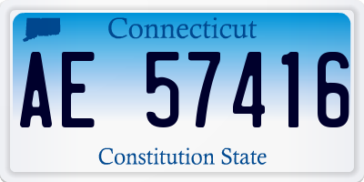 CT license plate AE57416