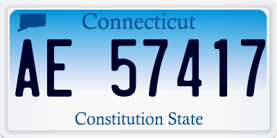 CT license plate AE57417