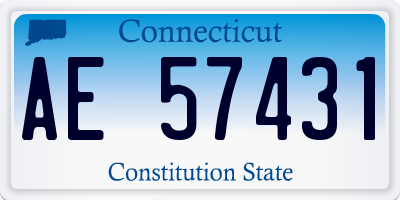 CT license plate AE57431