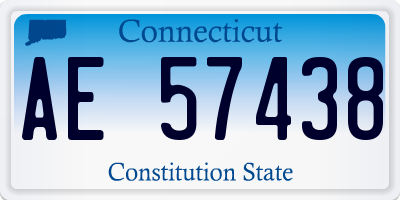 CT license plate AE57438
