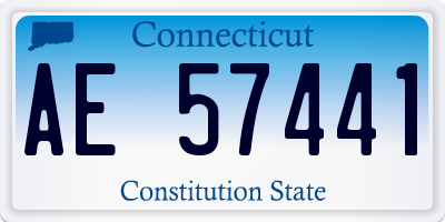 CT license plate AE57441