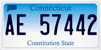 CT license plate AE57442