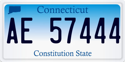 CT license plate AE57444