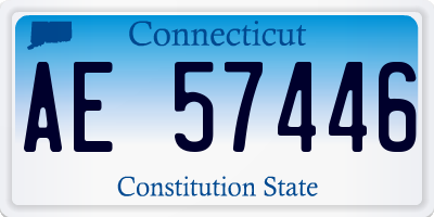CT license plate AE57446