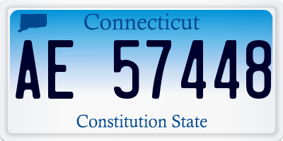CT license plate AE57448