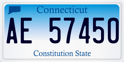 CT license plate AE57450