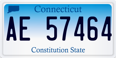 CT license plate AE57464