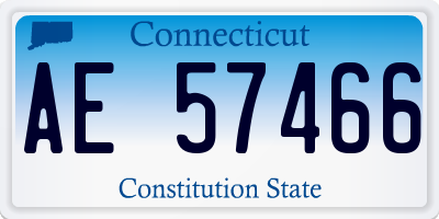 CT license plate AE57466